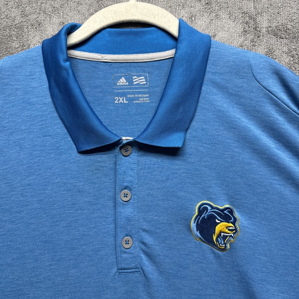 Adidas‎ Kalamazoo Growlers Polo Shirt Men's 2XL Blue Embroidered Logo Baseball